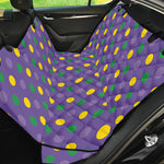 Mardi Gras Polka Dot Pattern Print Pet Car Back Seat Cover