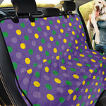 Mardi Gras Polka Dot Pattern Print Pet Car Back Seat Cover