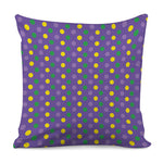 Mardi Gras Polka Dot Pattern Print Pillow Cover