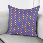 Mardi Gras Polka Dot Pattern Print Pillow Cover