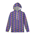 Mardi Gras Polka Dot Pattern Print Pullover Hoodie