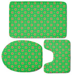 Mardi Gras Star Pattern Print 3 Piece Bath Mat Set