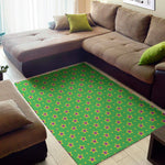 Mardi Gras Star Pattern Print Area Rug