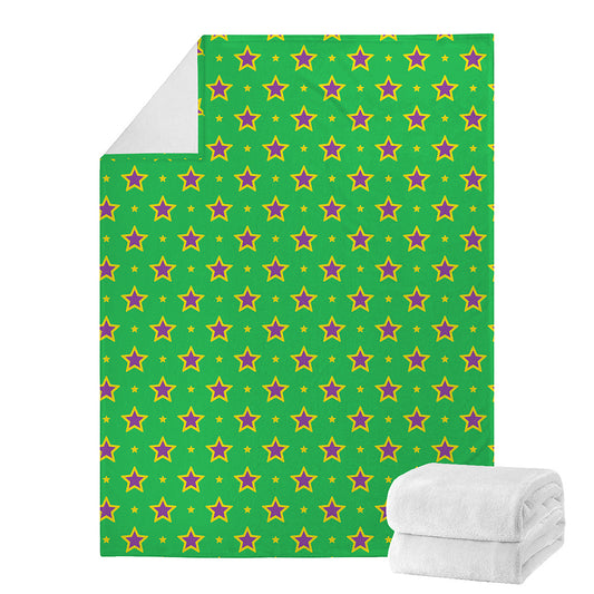 Mardi Gras Star Pattern Print Blanket