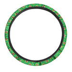 Mardi Gras Star Pattern Print Car Steering Wheel Cover