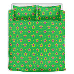 Mardi Gras Star Pattern Print Duvet Cover Bedding Set