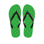 Mardi Gras Star Pattern Print Flip Flops