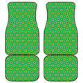 Mardi Gras Star Pattern Print Front and Back Car Floor Mats