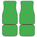 Mardi Gras Star Pattern Print Front and Back Car Floor Mats