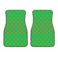 Mardi Gras Star Pattern Print Front Car Floor Mats