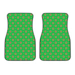 Mardi Gras Star Pattern Print Front Car Floor Mats
