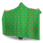 Mardi Gras Star Pattern Print Hooded Blanket