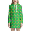 Mardi Gras Star Pattern Print Pullover Hoodie Dress