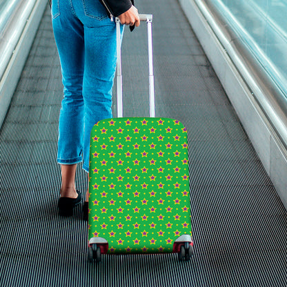 Mardi Gras Star Pattern Print Luggage Cover