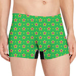 Mardi Gras Star Pattern Print Men's Boxer Briefs