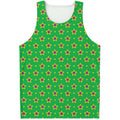 Mardi Gras Star Pattern Print Men's Tank Top