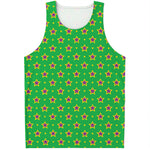 Mardi Gras Star Pattern Print Men's Tank Top