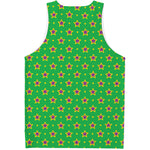 Mardi Gras Star Pattern Print Men's Tank Top