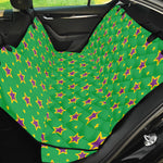 Mardi Gras Star Pattern Print Pet Car Back Seat Cover