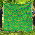 Mardi Gras Star Pattern Print Quilt