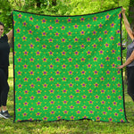 Mardi Gras Star Pattern Print Quilt