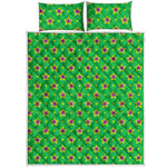 Mardi Gras Star Pattern Print Quilt Bed Set