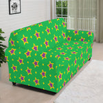 Mardi Gras Star Pattern Print Sofa Cover