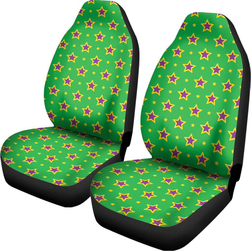 Mardi Gras Star Pattern Print Universal Fit Car Seat Covers