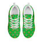 Mardi Gras Star Pattern Print White Sneakers