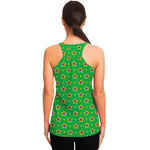 Mardi Gras Star Pattern Print Women's Racerback Tank Top