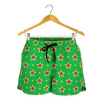Mardi Gras Star Pattern Print Women's Shorts