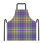 Mardi Gras Tartan Plaid Pattern Print Apron