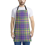 Mardi Gras Tartan Plaid Pattern Print Apron
