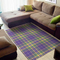 Mardi Gras Tartan Plaid Pattern Print Floor Mat