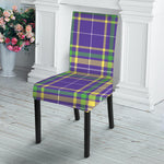 Mardi Gras Tartan Plaid Pattern Print Dining Chair Slipcover