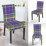 Mardi Gras Tartan Plaid Pattern Print Dining Chair Slipcover