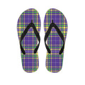 Mardi Gras Tartan Plaid Pattern Print Flip Flops