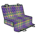 Mardi Gras Tartan Plaid Pattern Print Pet Car Back Seat Cover