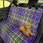 Mardi Gras Tartan Plaid Pattern Print Pet Car Back Seat Cover