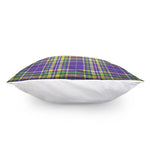 Mardi Gras Tartan Plaid Pattern Print Pillow Cover