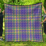 Mardi Gras Tartan Plaid Pattern Print Quilt