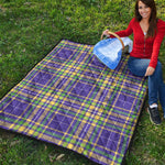 Mardi Gras Tartan Plaid Pattern Print Quilt