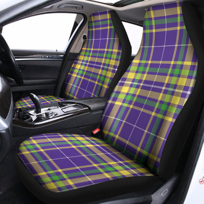 Mardi Gras Tartan Plaid Pattern Print Universal Fit Car Seat Covers