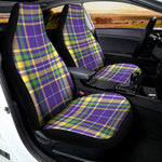 Mardi Gras Tartan Plaid Pattern Print Universal Fit Car Seat Covers