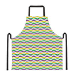 Mardi Gras Wave Pattern Print Apron