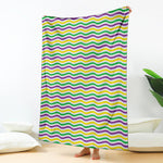 Mardi Gras Wave Pattern Print Blanket