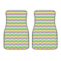 Mardi Gras Wave Pattern Print Front Car Floor Mats