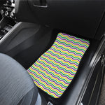 Mardi Gras Wave Pattern Print Front Car Floor Mats