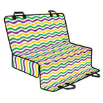 Mardi Gras Wave Pattern Print Pet Car Back Seat Cover