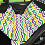 Mardi Gras Wave Pattern Print Pet Car Back Seat Cover